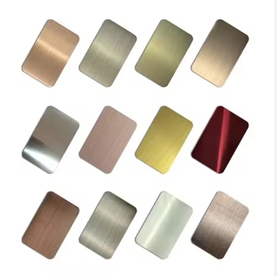 Un buon prezzo. 304 Acciaio inossidabile Piastra di colore Aisi 2mm spazzolato Ss 304 316 Decorative Hairline lamiere in acciaio inossidabile in linea